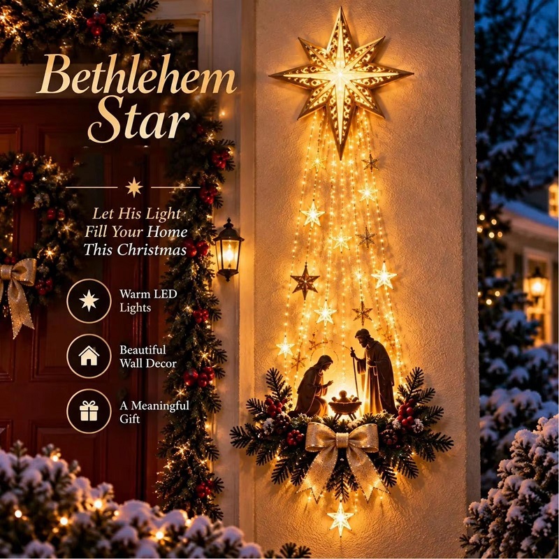Halloween Party Supplies - Christmas Bethlehem Star of Faith Lighted