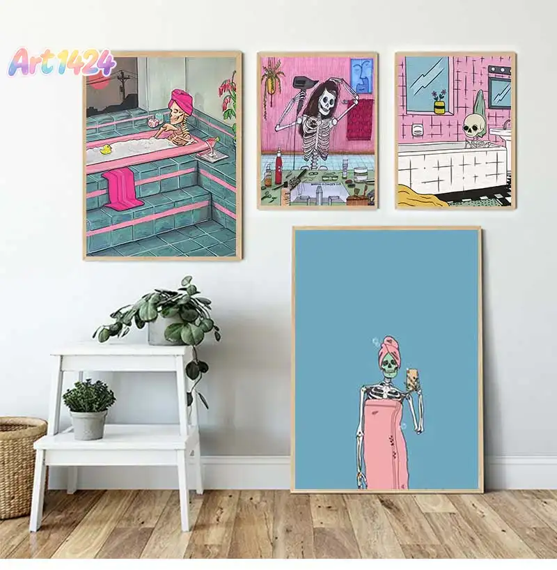 Halloween Skeleton Decoration - Skeleton Canvas Print and Poster, Funny